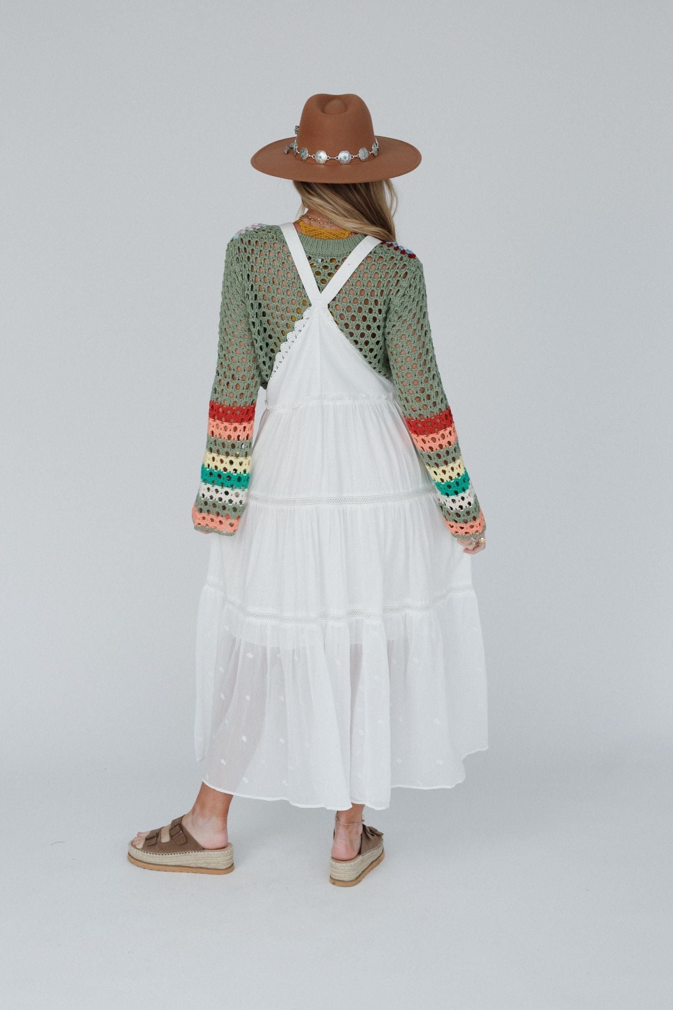 Green Paths Overall Dress - Off White