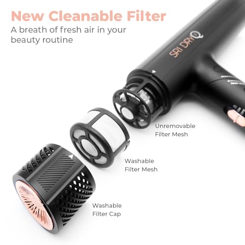 Lightweight Foldable Hair Dryer with 3 Magnetic Attachments J371913