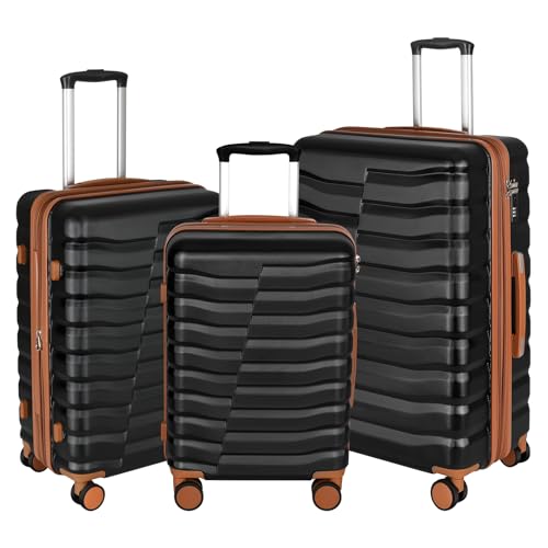 3-Piece Hardshell Luggage Set with Spinner Wheels, TSA Lock, Light Avocado Green (20+24+28 inch) H73537