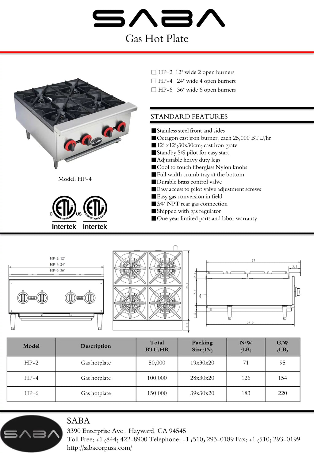 Heavy Duty Commercial Stainless Steel 2 Burner Hot Plate X99452