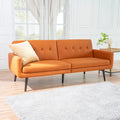 Caramel Air Leather Futon Sofa Bed T6811