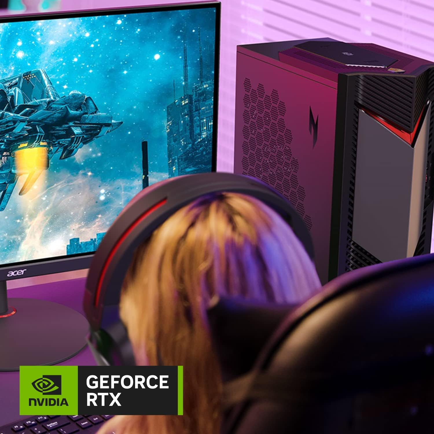 Gaming Desktop Intel Core i7-14700F NVIDIA GeForce RTX 4060 16GB DDR5 1TB PCIe Gen 4 SSD W835561