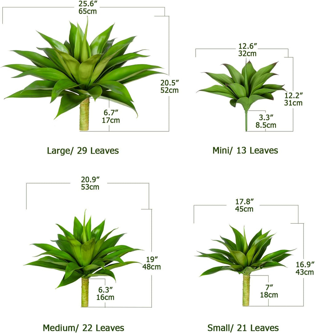 2 Pack 28" UV Resistant Artificial Agave Plants J441