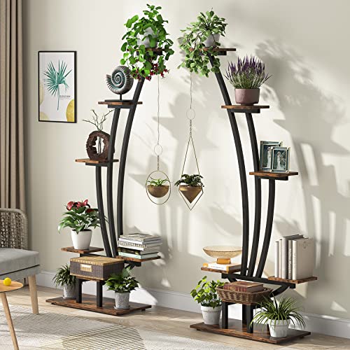 6-Tier Tall Metal Plant Stand Pack of 2 O94738
