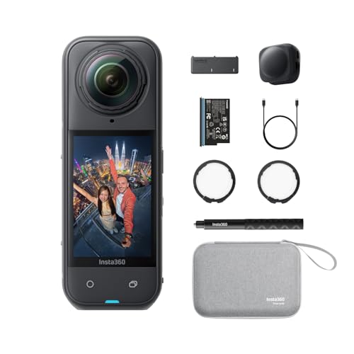 Waterproof 8K 360° Action Camera with Replaceable Lens L242