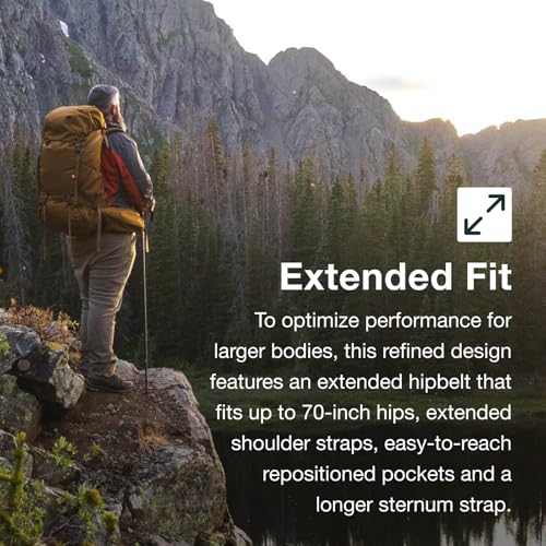 65L Backpacking Backpack, Dark Charcoal/Silver Lining U613