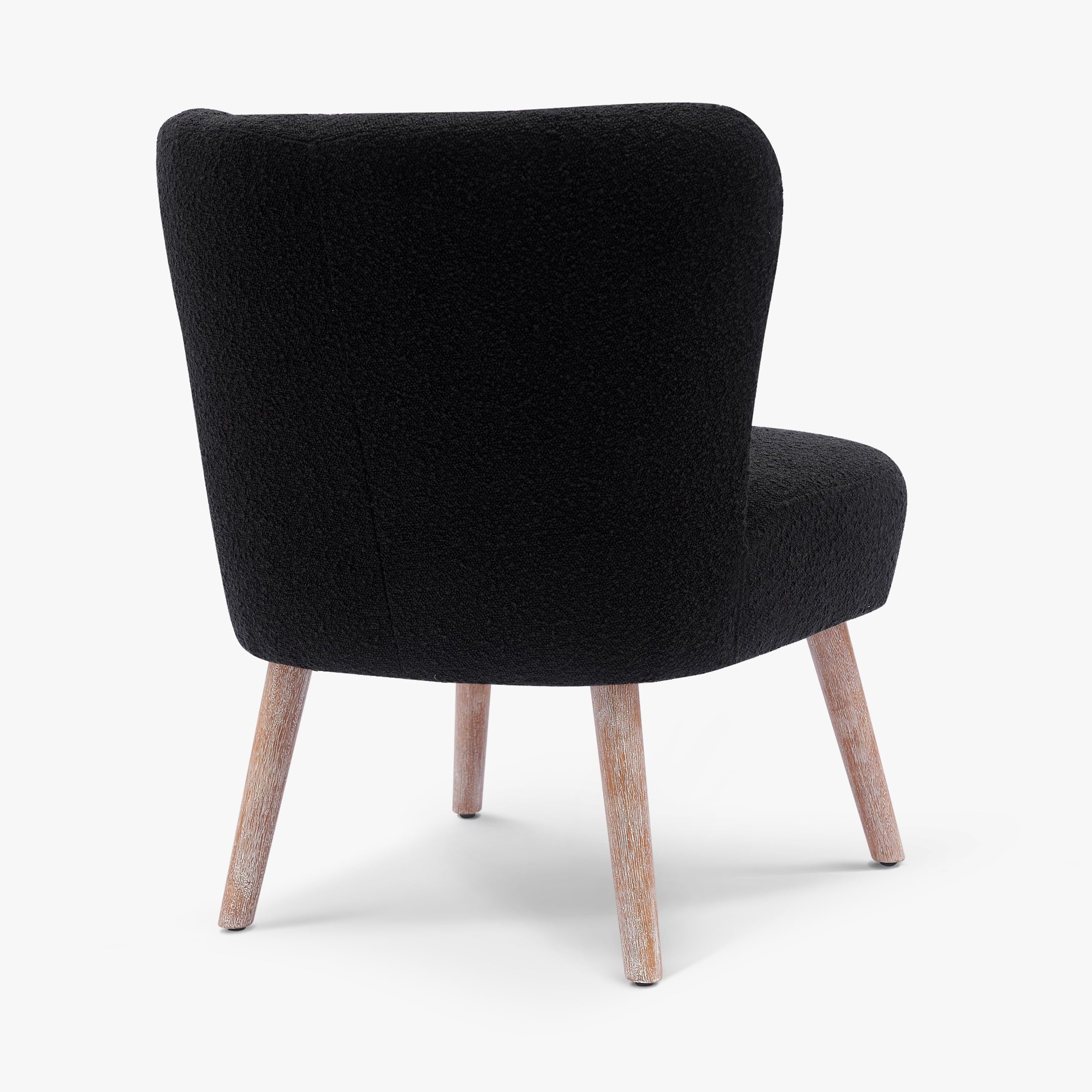 Black Boucle Accent Chair N78712