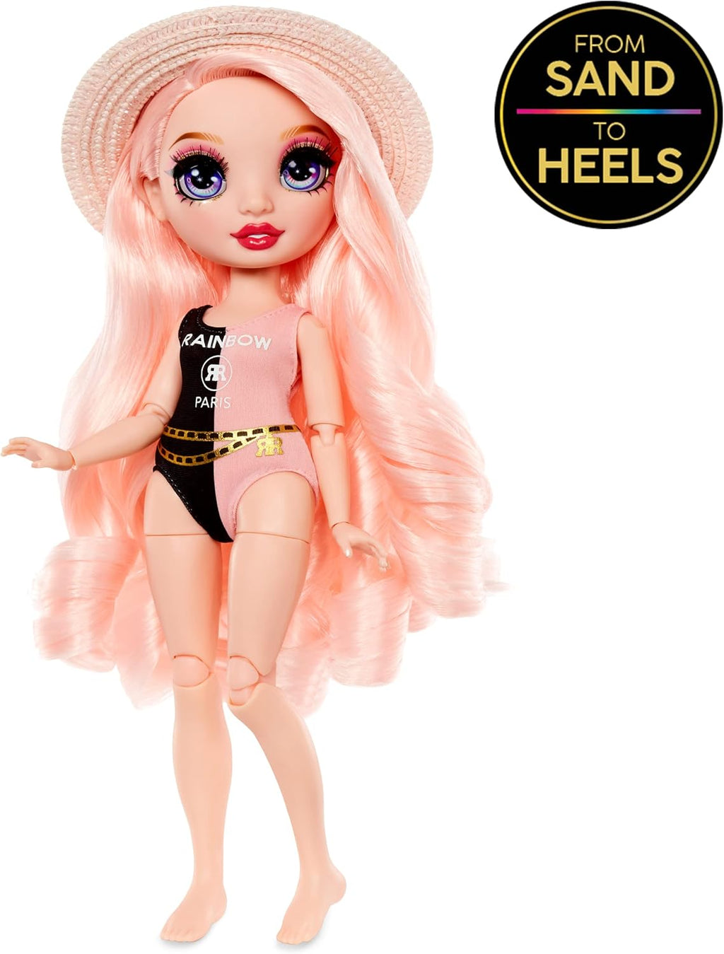 Pink Fashion Doll with 2 Designer Outfits and Pool Accessories Playset F111102