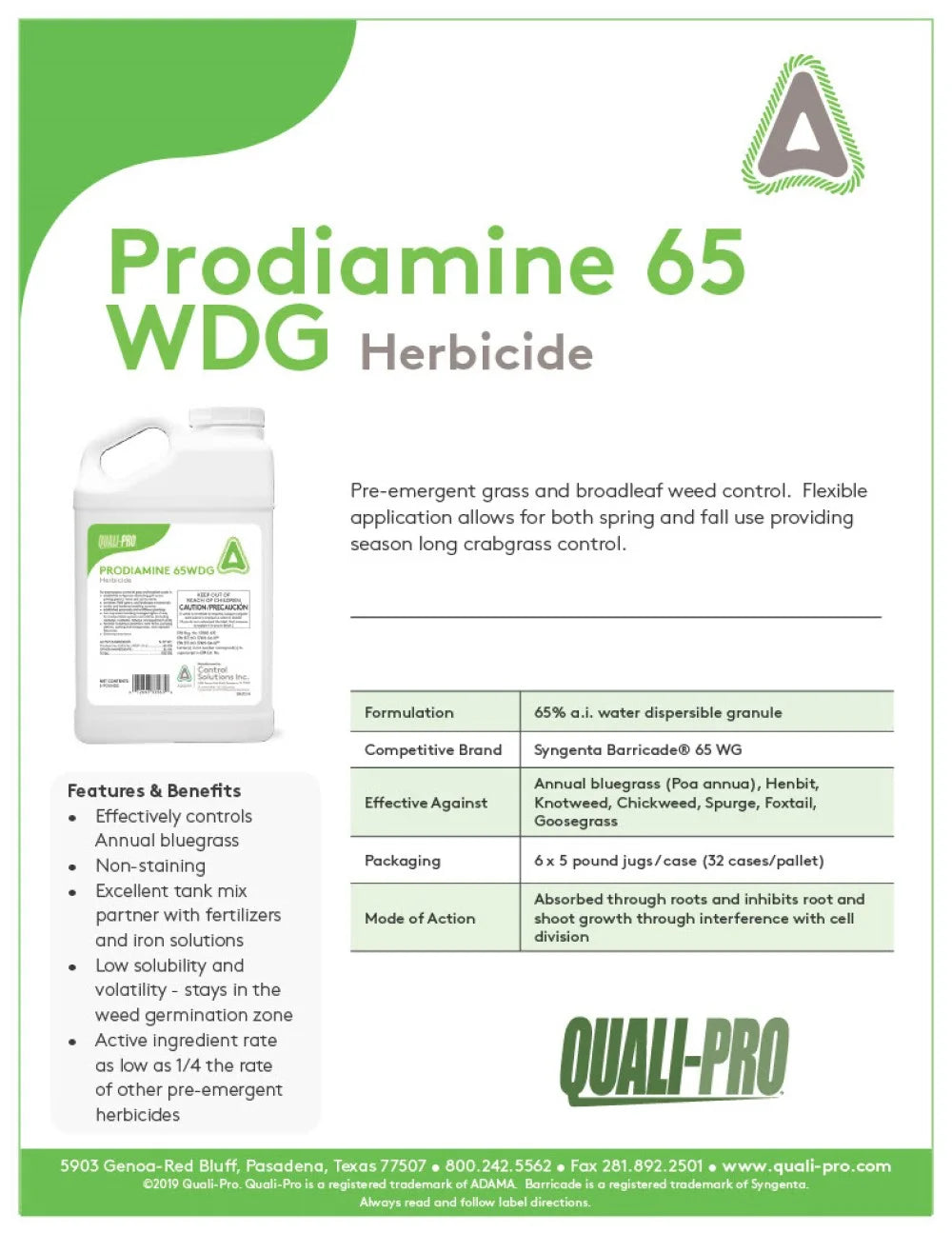 5 Lbs Pre-Emergent Herbicide X6293