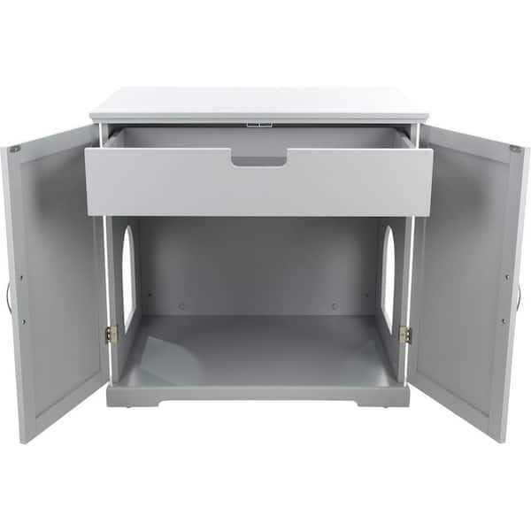 XL Wooden Litter Box Enclosure with Drawer E827662