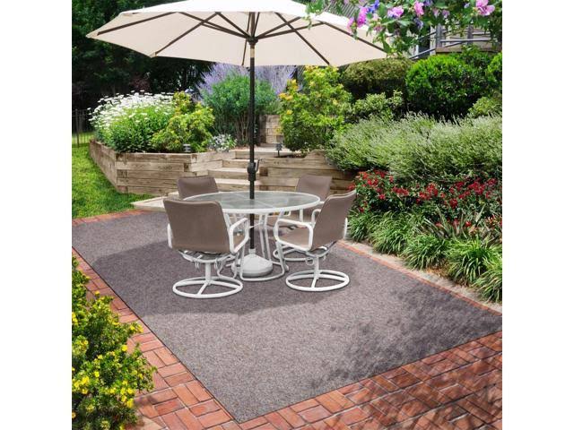 Brown 6 Feet x 20 Feet Indoor Outdoor Carpet with Rubber Backing B792411
