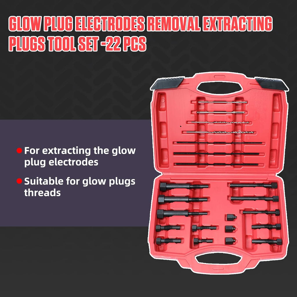 22PCS Glow Plug Extraction Kit for M8 & M10 H5734