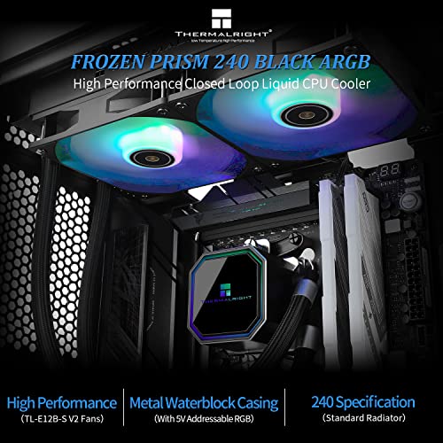Black 240mm AIO Liquid CPU Cooler K28339