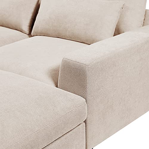 L-Shape Feather Filled Sectional Sofa with Reversible Chaise X74343