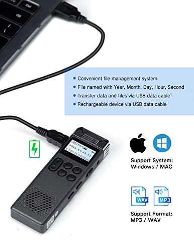 80GB Digital Voice Activated Recorder with Playback R90868