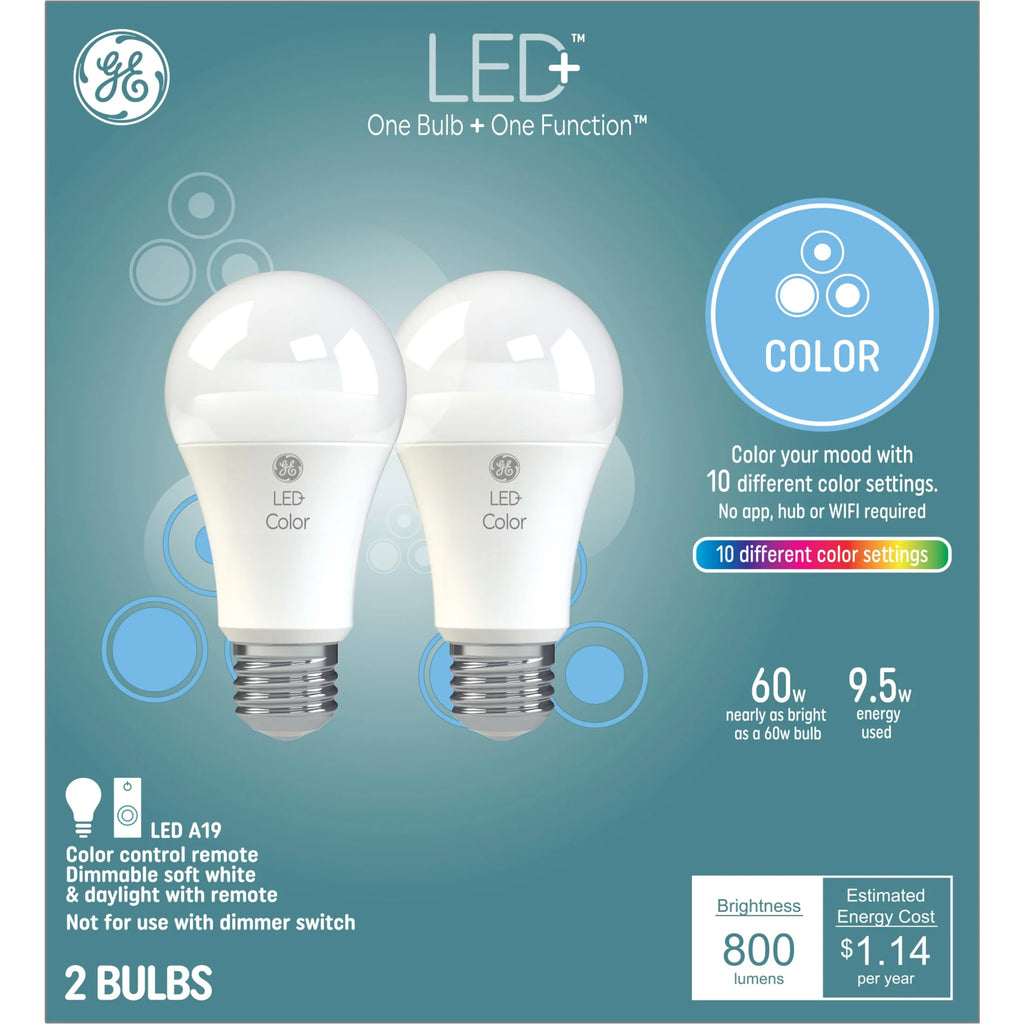 60 Watt A19 LED Light Bulbs, 2pk I918