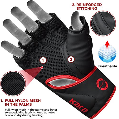 Pre-Curved Maya Hide Leather MMA Gloves X118