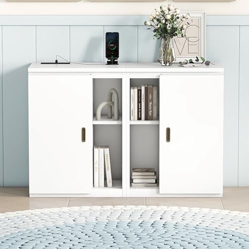 Queen Size Solid Wood Murphy Wall Bed With Storage and Bookcase Headboard (White) F614