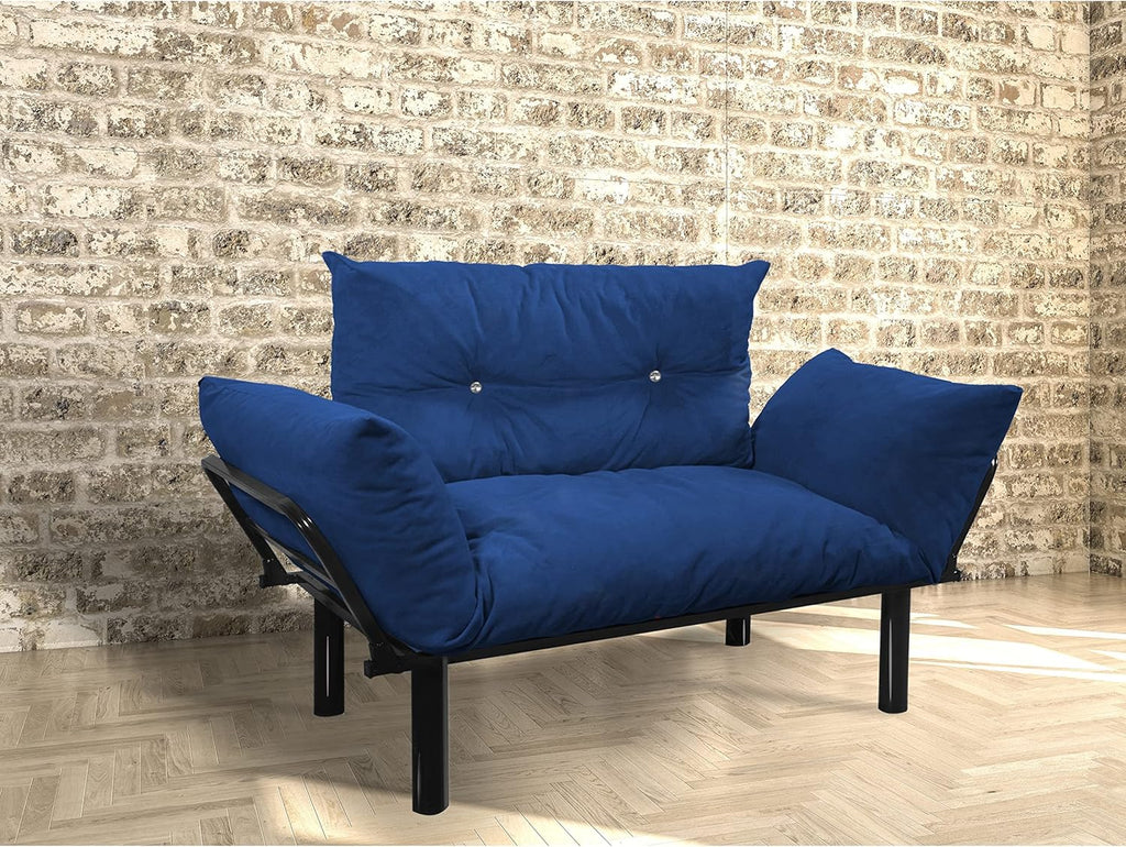 Purple Foam and Metal Loveseat H7064