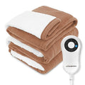 Gray 50"x 60" Electric Fleece Sherpa Heated Blanket Throw Z300