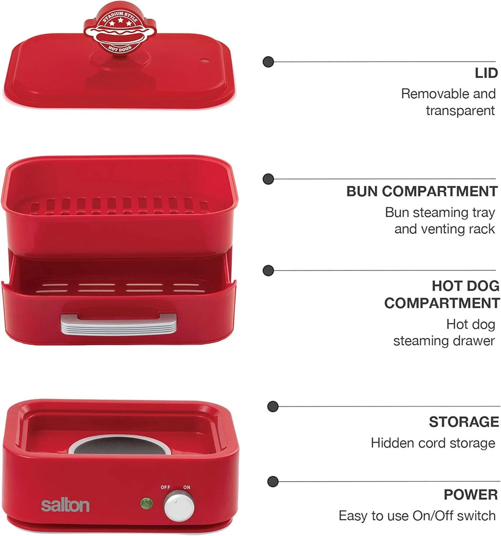 Red Transparent Hot Dog Food Steamer M41378