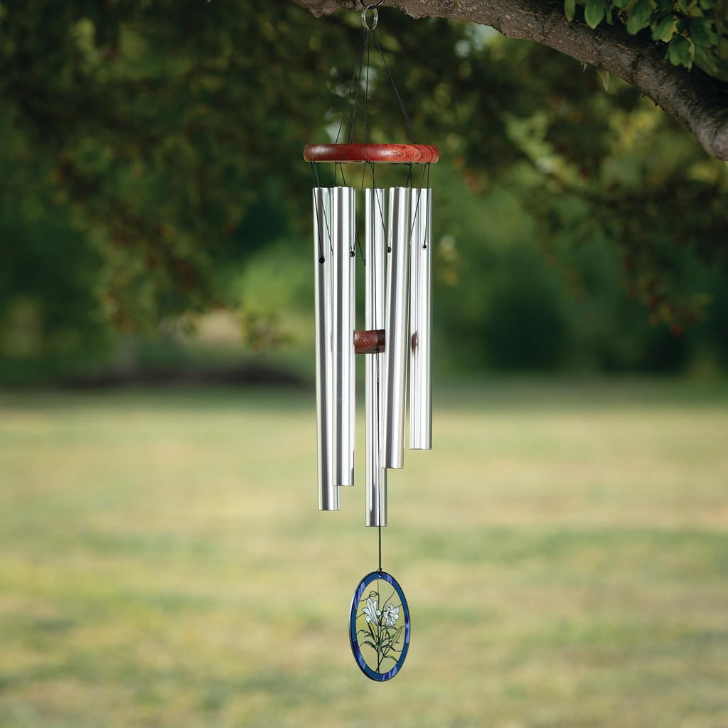 Silver Lily Wind Chimes E9947