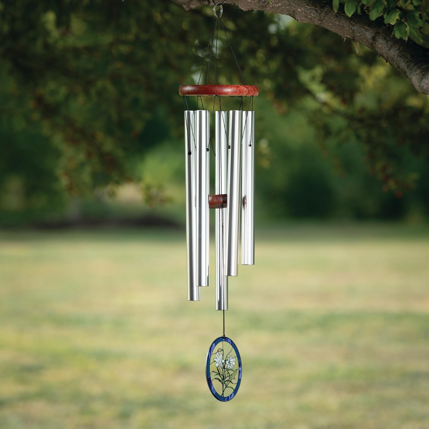 Silver Lily Wind Chimes E9947