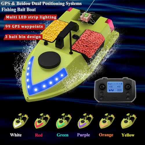 RC Fishing Bait Boat with GPS Auto Navigation Cruise Control W56337