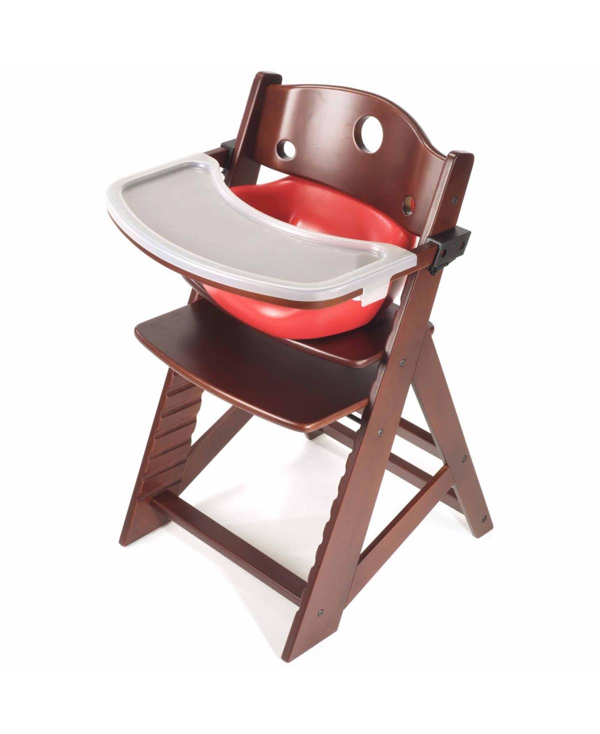 Height Right High Chair Espresso with Infant Insert and Tray N17281