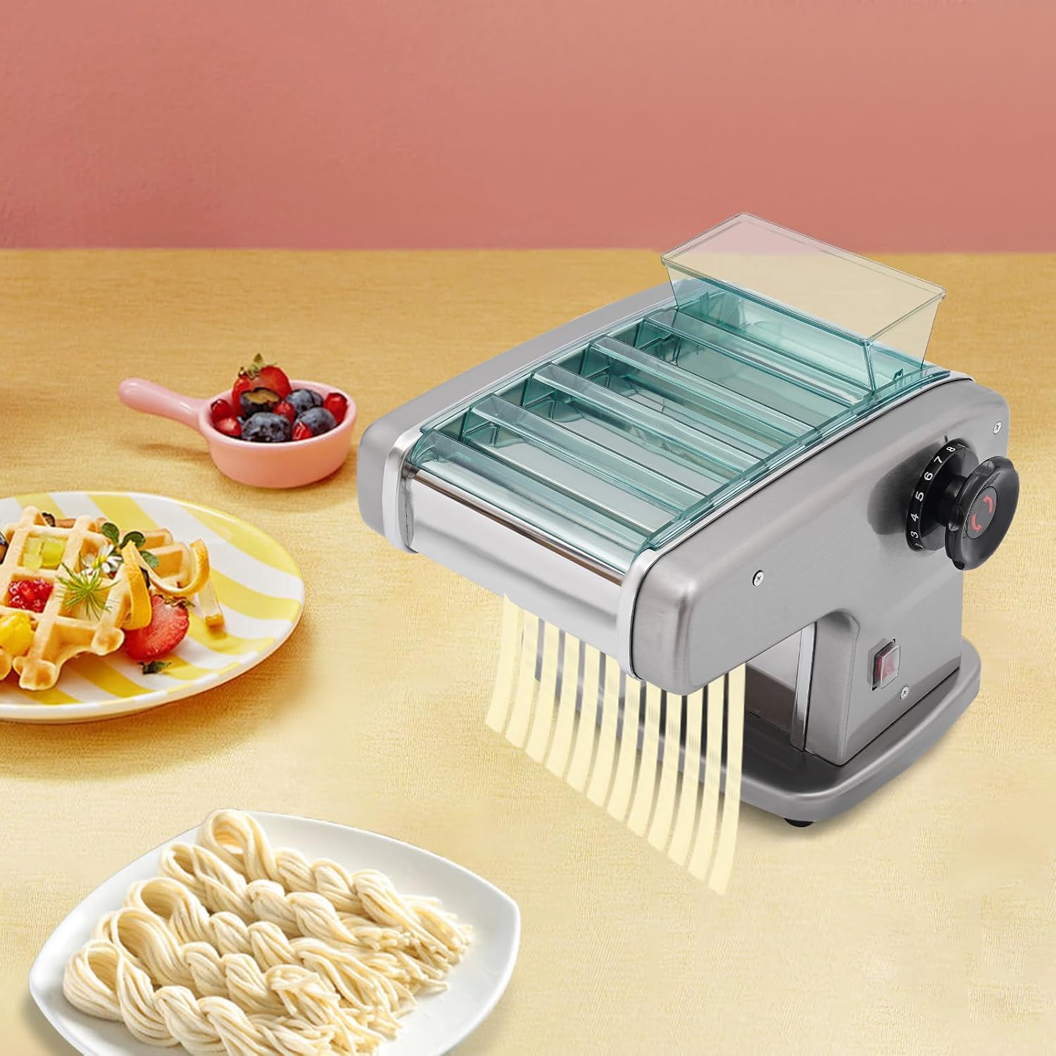 Electric Pasta Maker, 110V 135W Automatic Noodle Maker Machine W91793