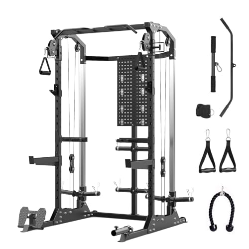 Power Cage with Cable Crossover and Dual Independent Pulley System K211
