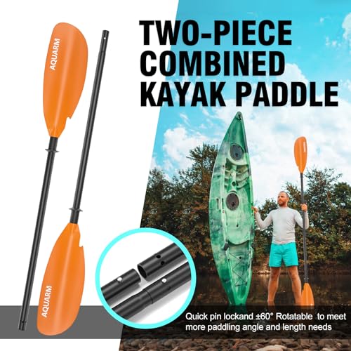 Aluminum Shaft Reinforced Fiberglass Blade Adjustable Kayak Paddle 231cm N3289