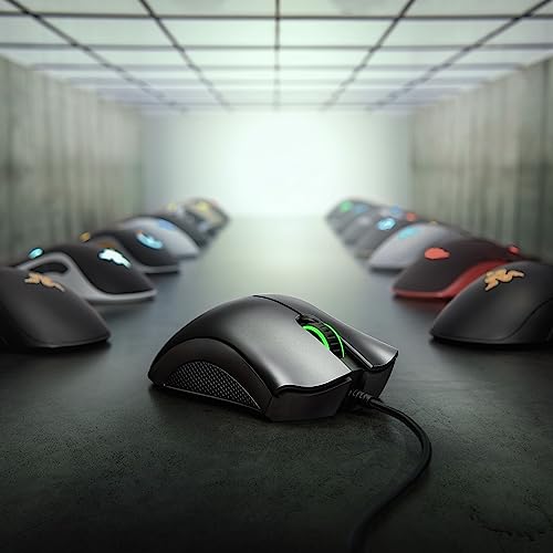 6400 DPI Optical Gaming Mouse with 5 Programmable Buttons Rubber Side Grips Classic Black S682294