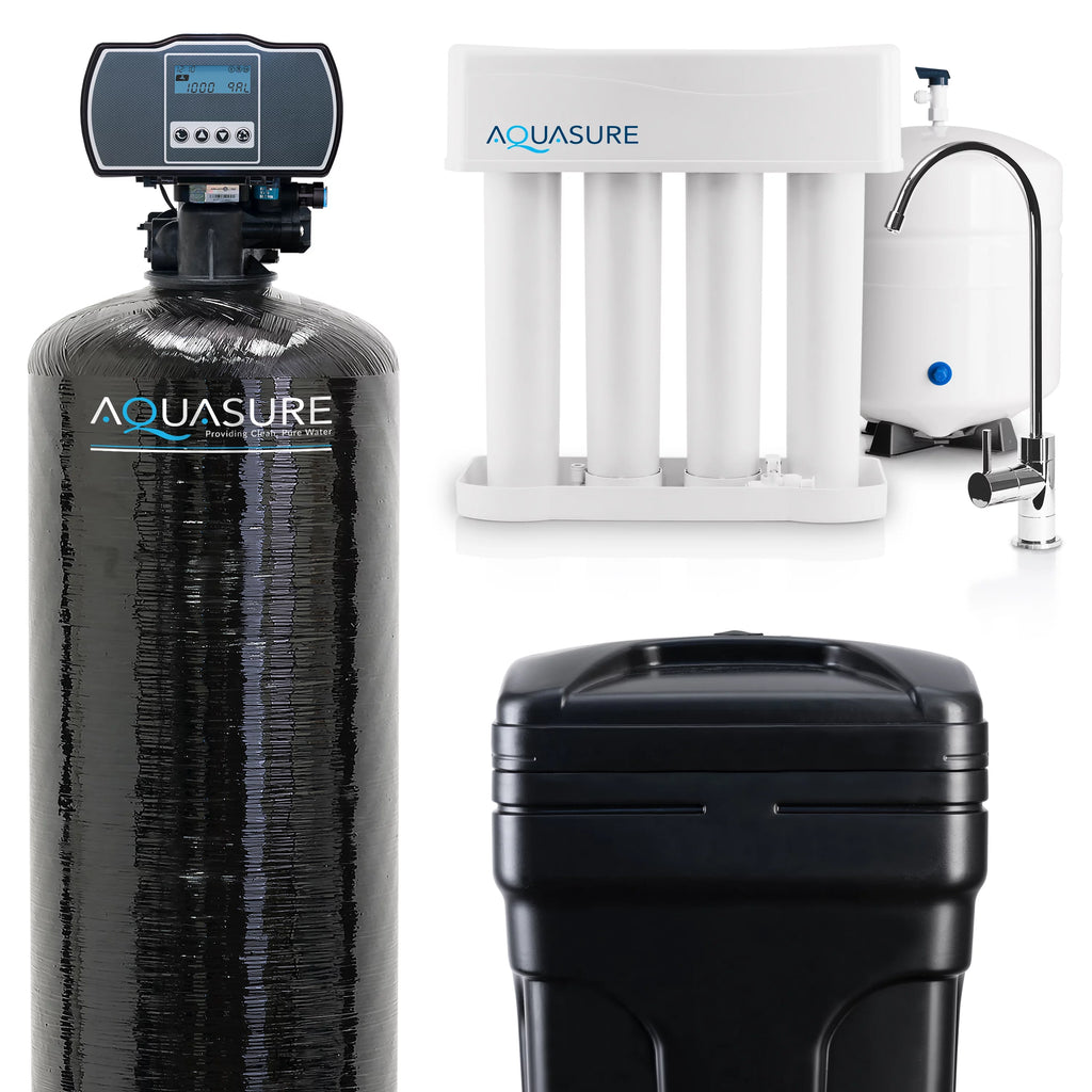 Whole House Water Softener Reverse Osmosis Drinking Water Filter Bundle (64,000 Grains) N4560