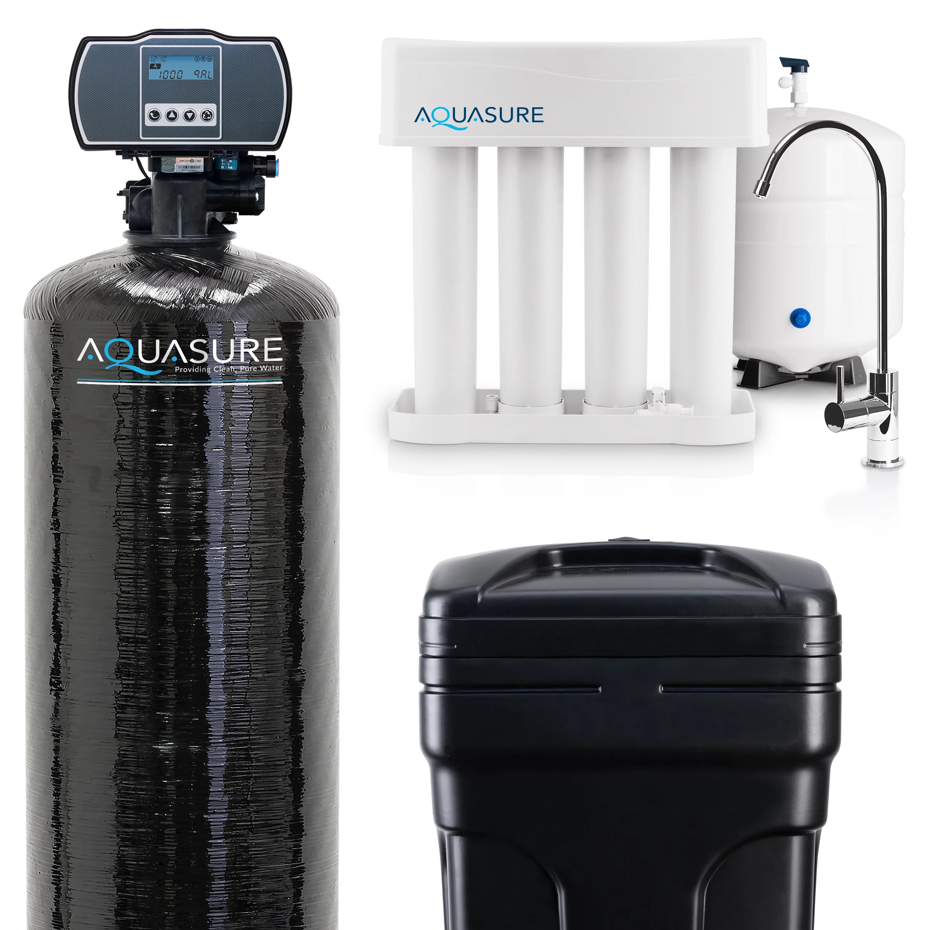 Whole House Water Softener Reverse Osmosis Drinking Water Filter Bundle (64,000 Grains) N4560