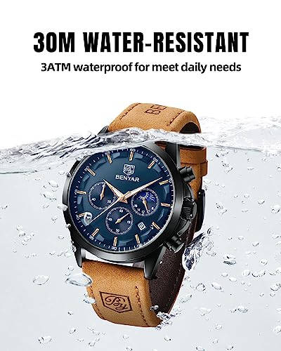 Mens Watch Analog Quartz Chronograph Waterproof Luminous Date Stainless Steel Bracelet O520626