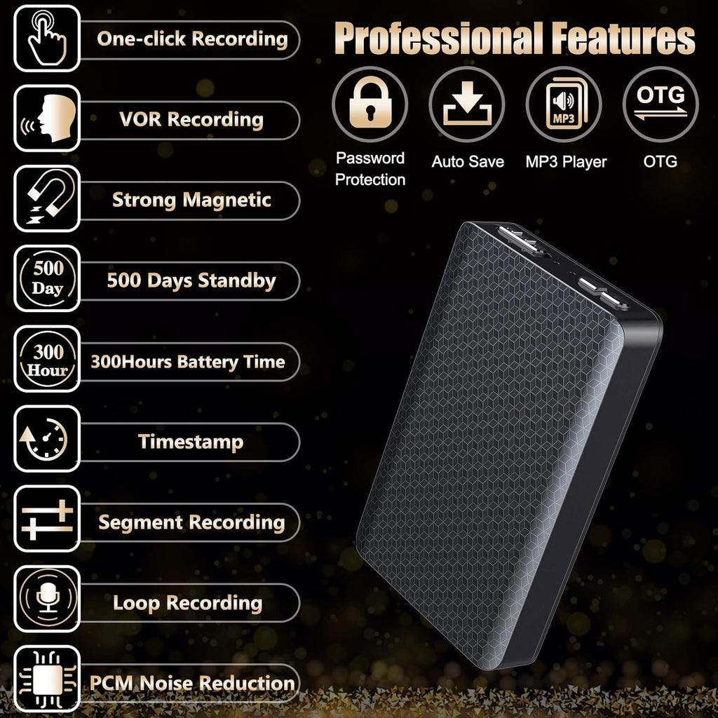 32GB Digital Voice Recorder with 400 Hour Storage, Pack of 2 D31408