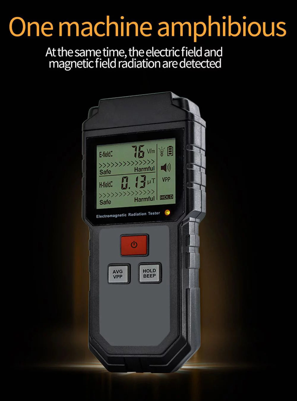 EMF Meter Electromagnetic Radiation Tester Digital Display K769571