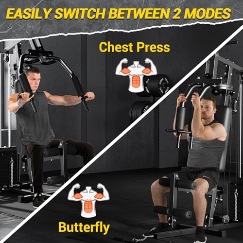 100LBS Weight Stack Multifunctional Home Gym Exercise Equipment O254
