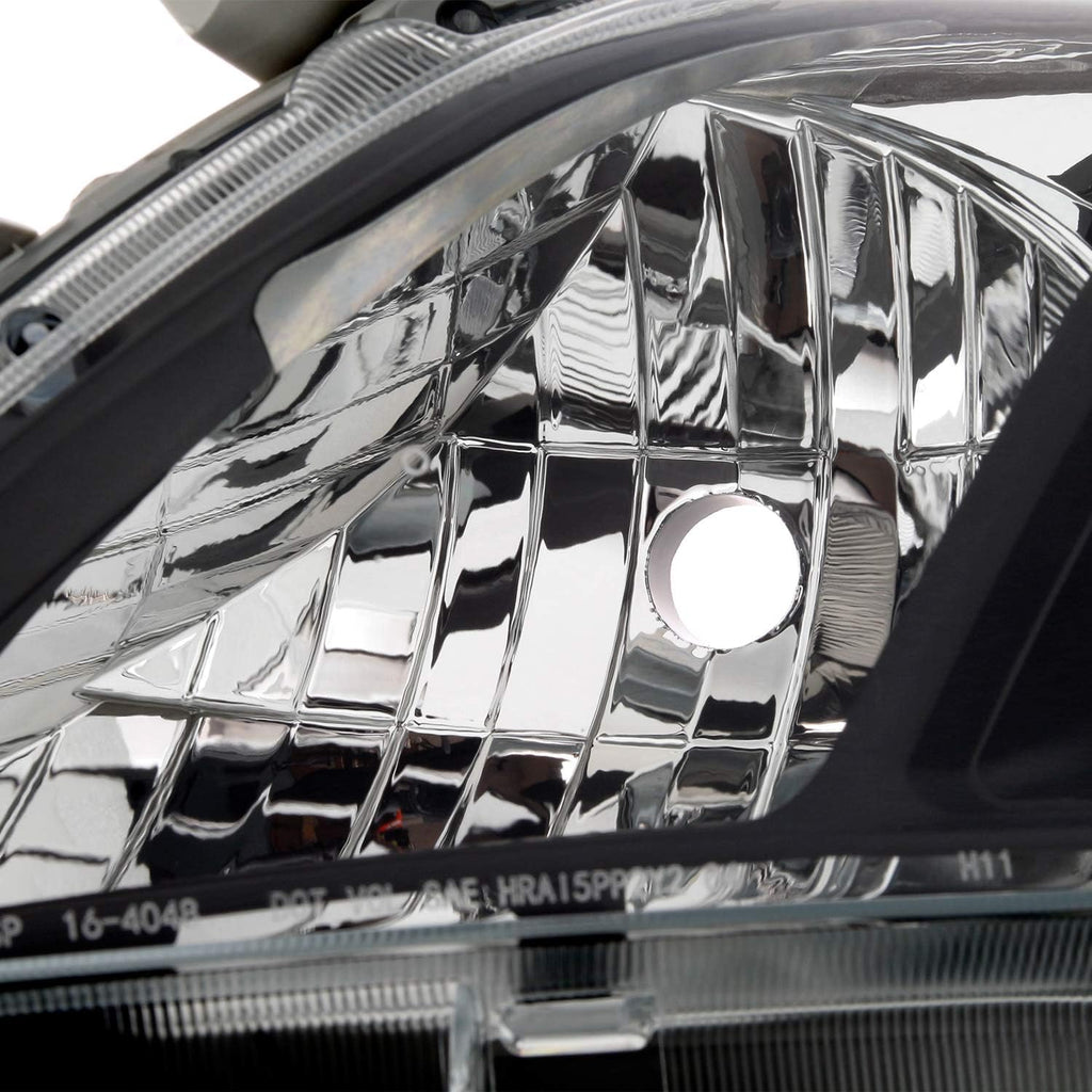 Projector Headlights Black Headlamps Pair D303501