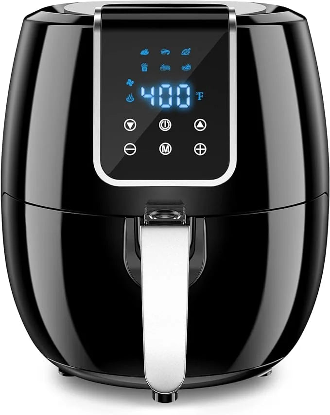 6-in-1 Air Fryer 7Qt 6.5L Smart Electric Hot Airfryer BLACK C626