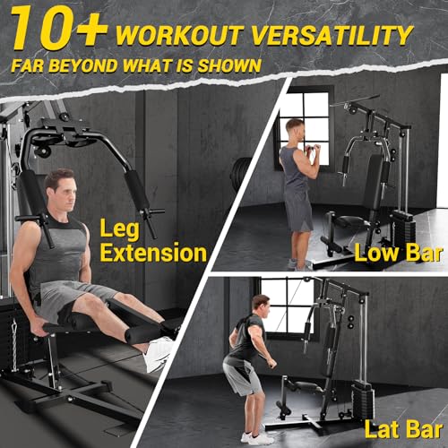 100LBS Weight Stack Multifunctional Home Gym Exercise Equipment O254