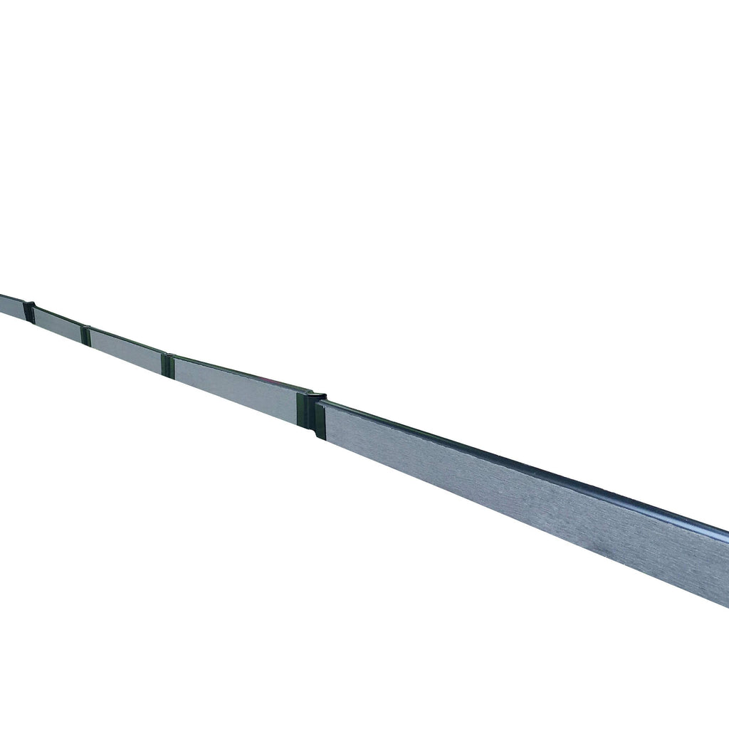 Weathered Wood Composite Landscape Edging Kit - 16 x 1 inch Straight, Gray F30656