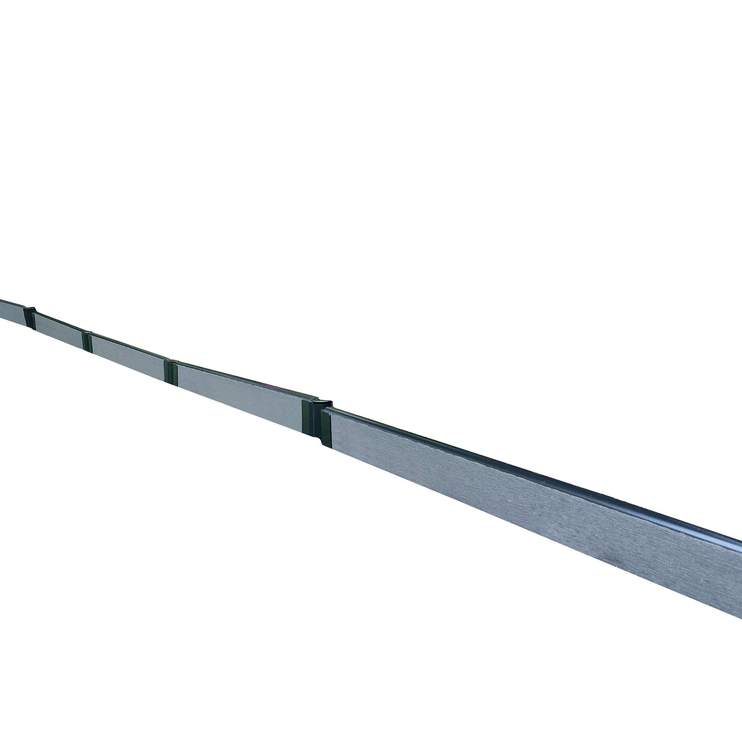 Weathered Wood Composite Landscape Edging Kit - 16 x 1 inch Straight, Gray F30656