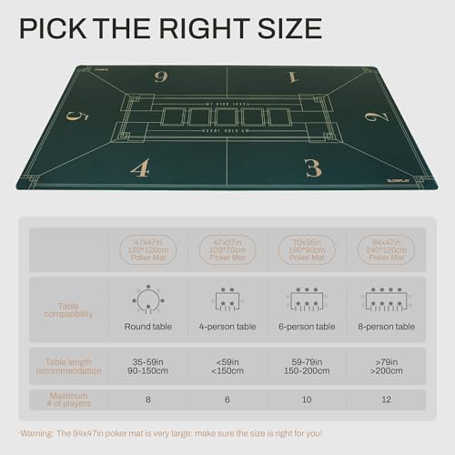 94 x 47 Inch Portable Poker Table Top with Carrying Bag H654607