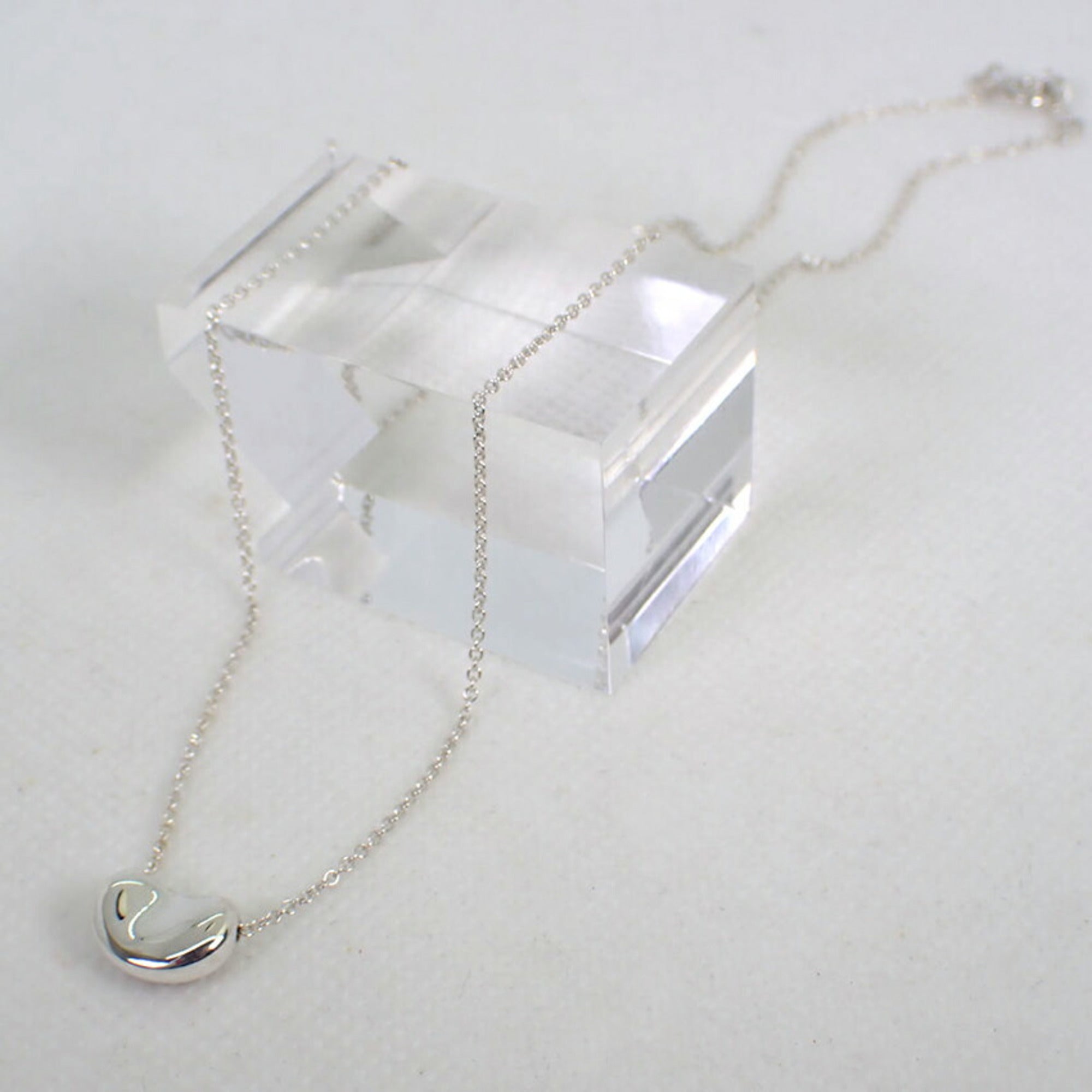 925 bean pendant necklace J3627