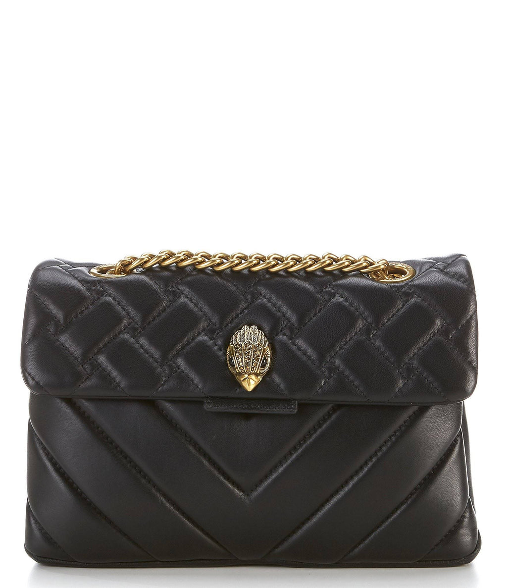 Black Quilted Leather Shoulder Bag C789