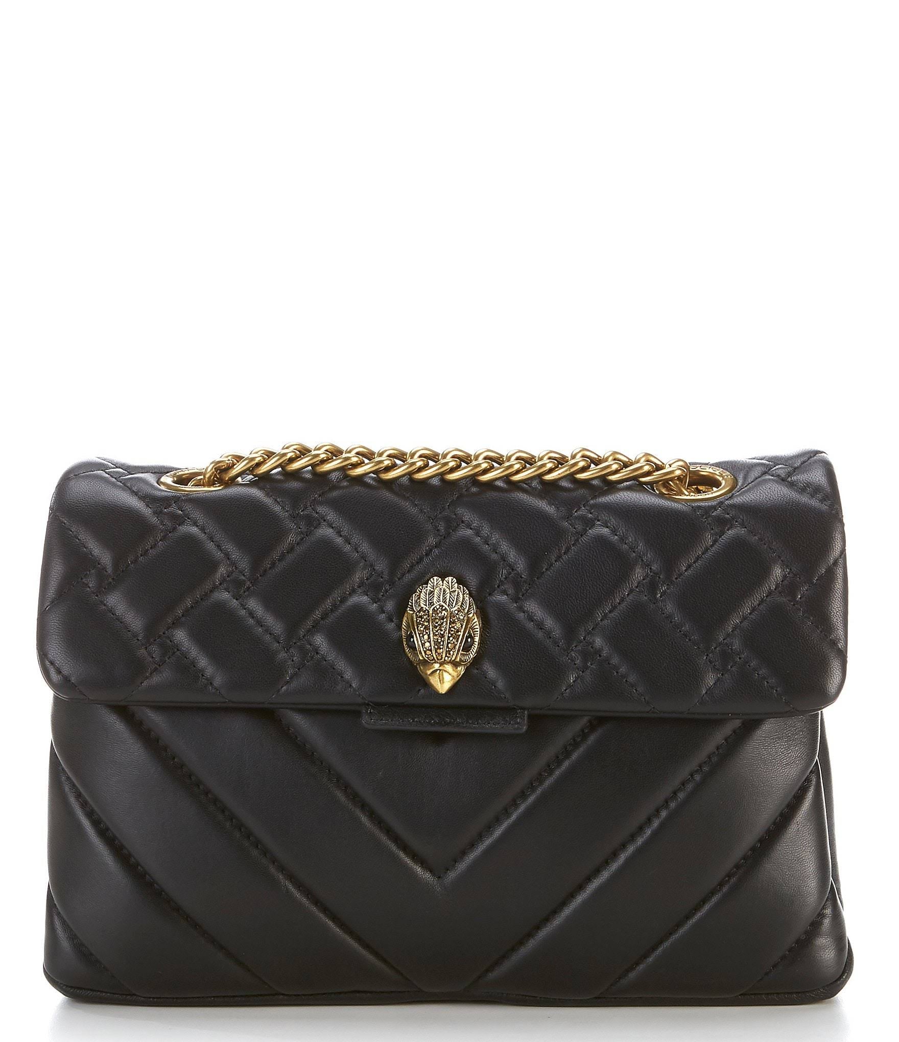 Black Quilted Leather Shoulder Bag C789