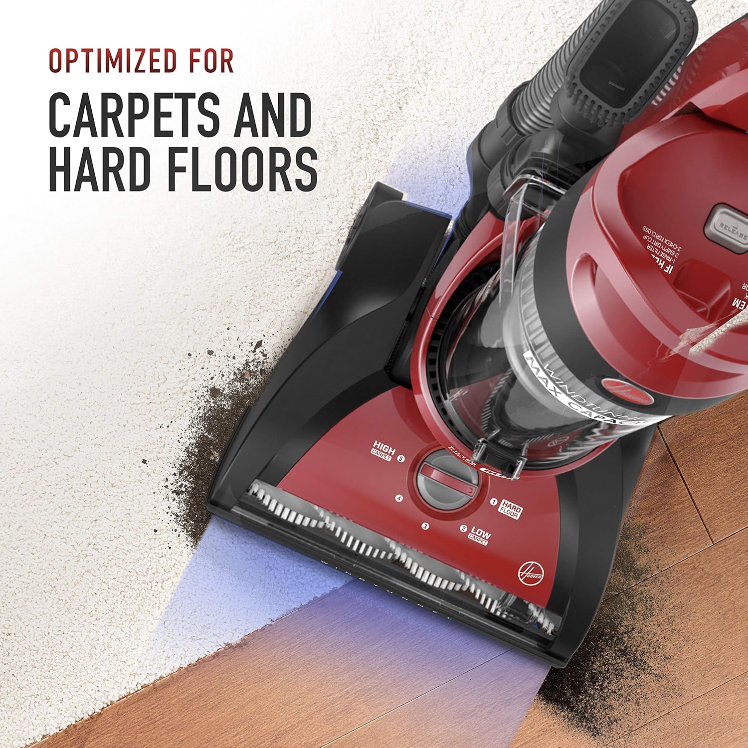 Red Upright Vacuum Cleaner with HEPA Media Filtration V22296