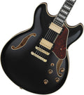 Black Semi-hollowbody Electric Guitar E4390